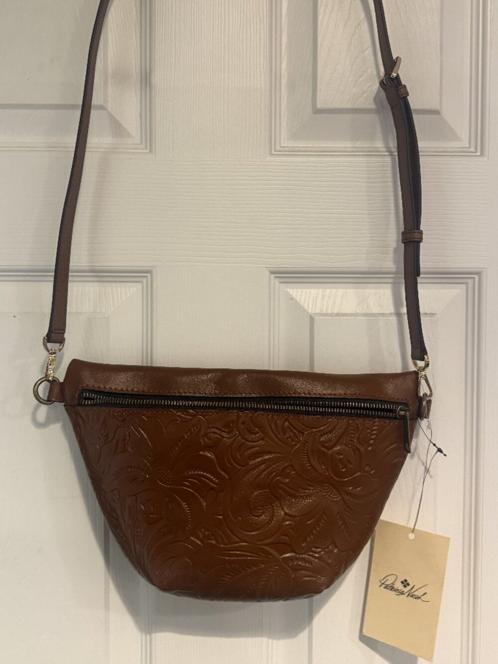 Patricia Nash Tinchi Florence Tooled Leather Belt Bag Crossbody NWT $149